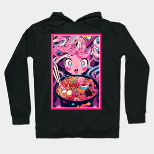 Cute Anime Girl |  Ramen Noodles | Hentaii Chibi Kawaii Design Hoodie